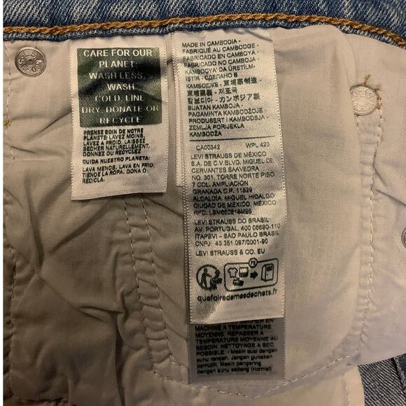 Levis Women 27 Dance Around Ribcage Straight Ankle Jeans High Rise Denim OS38-19 - Picture 7 of 8